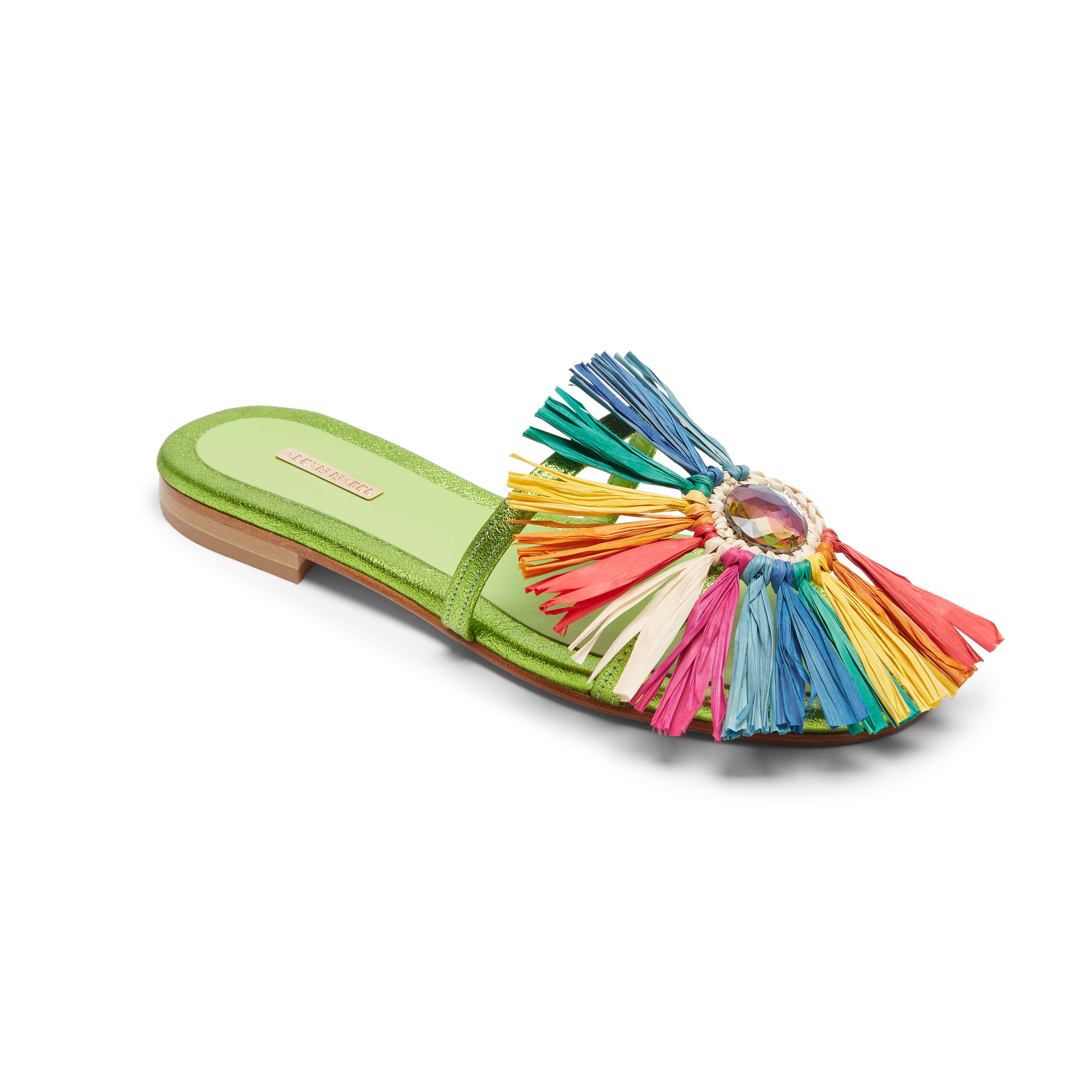 Flat Rainbow Raffia Sandals: Virgie | Alexis Isabel – Alexis Isabel