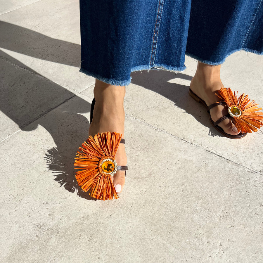 Virgie Naranja Sandals
