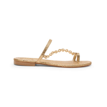 Scauri Golden Sandals